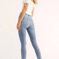 Free People - Fray Hem High Waist Stretch Jeans
