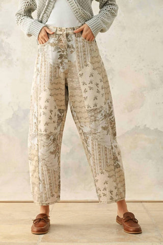 Miou Muse - Garden Print Barrel Pants
