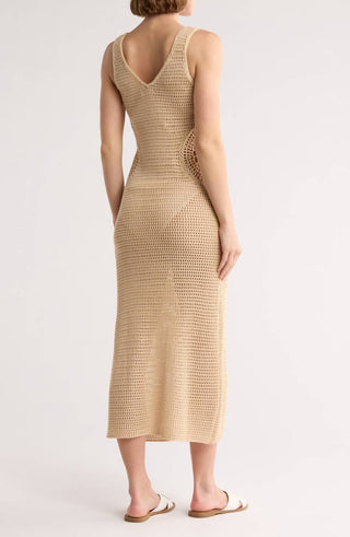 Elan - Vestido de crochê com alças abertas