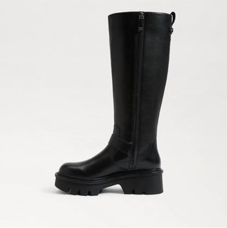 Sam Edelman - Botas femininas de cano alto com fivela Carter e detalhes largos