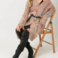 Mystree - Midi Length Distressed Multicolor Yarn Sweater