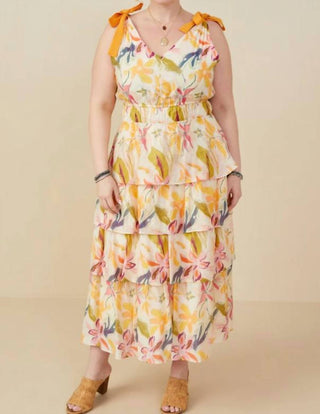 Hayden La - Floral Tiered Skirt Dress