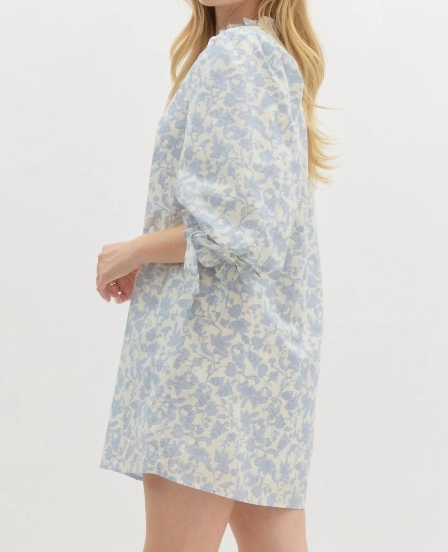 Entro - Floral Print Pullover Mini Dress