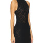 Enza Costa - Puckered Lace Sleeveless Mockneck Top