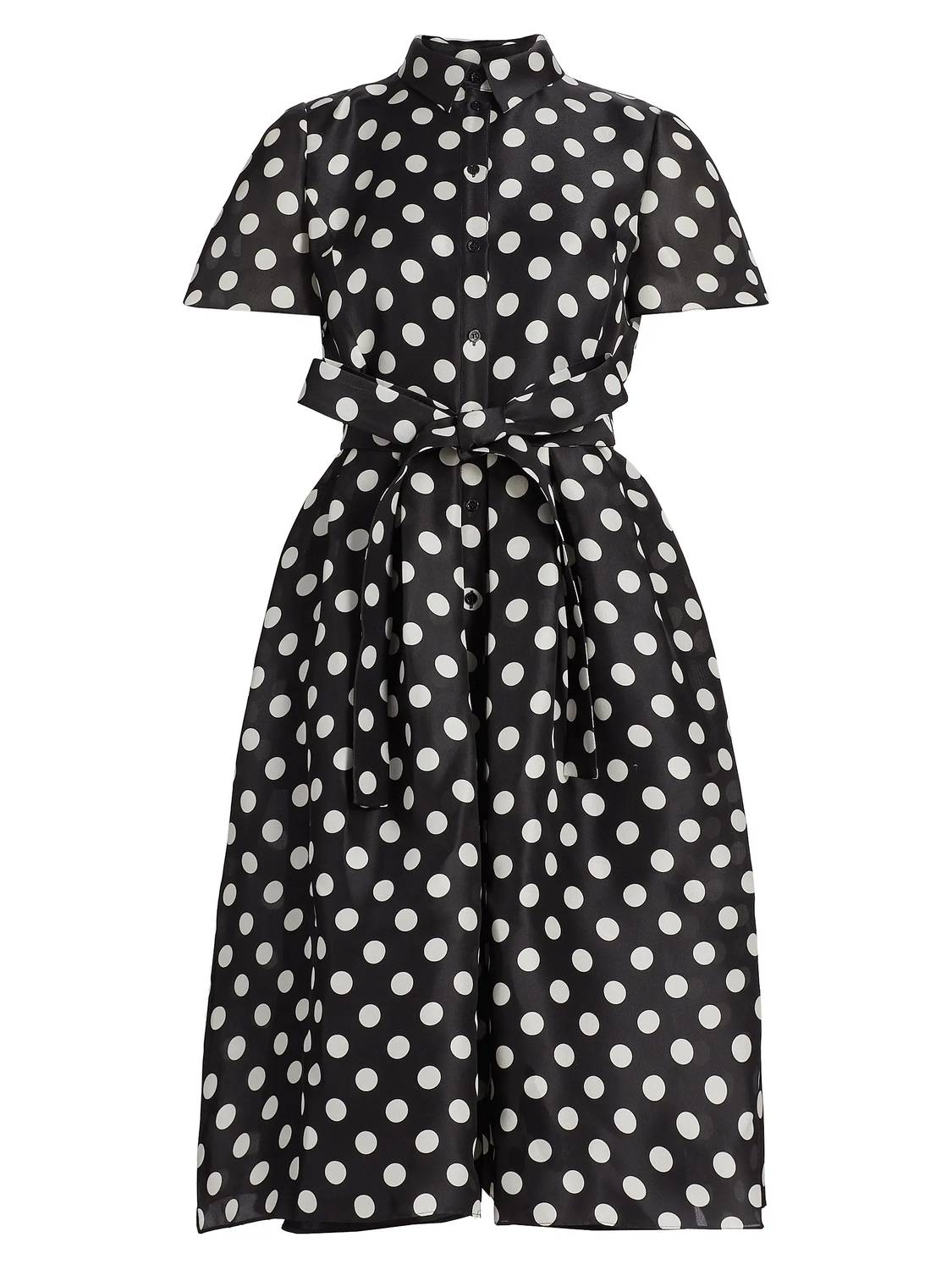 Carolina Herrera - Women's Polka Dot Midi Shirt Dress
