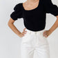 2.7 August Apparel - Puff Sleeve Sweater