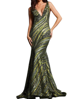 Jovani - Vestido justo com estampa de lantejoulas
