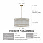 37" Modern Gold Round 8-Light Crystal Chandelier