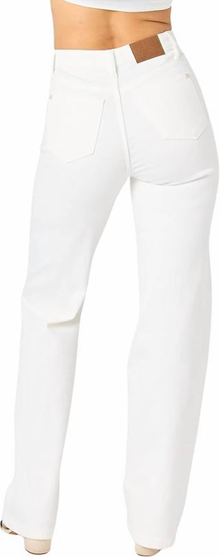 Judy Blue - Calça jeans de cintura alta com dois botões