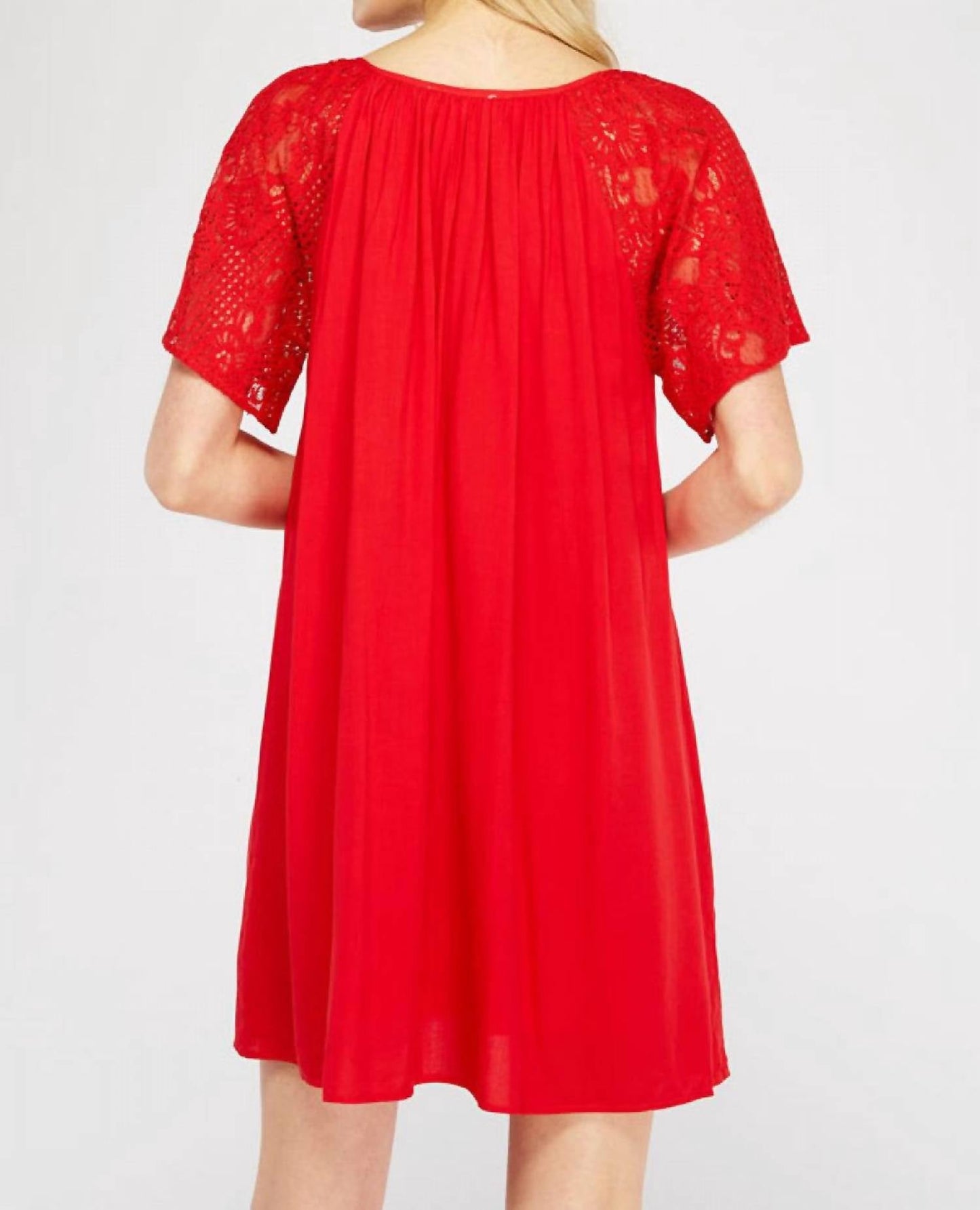 Entro - Lace & Embroidered Mini Dress
