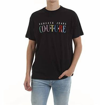 Versace - Men Colorful Logo Short Sleeve Cotton T-Shirt