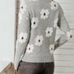 Fashionworks - Floral Half Zip Drop Shoulder Sweater