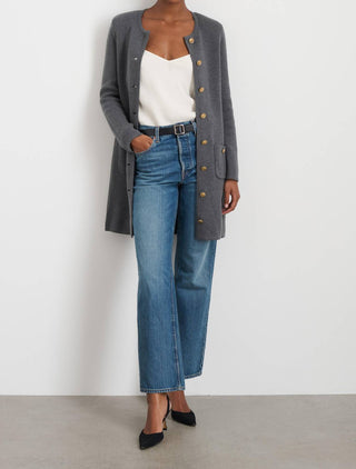 Alex Mill - Stella Long Sleeve Cotton & Cashmere Knit Mini Dress