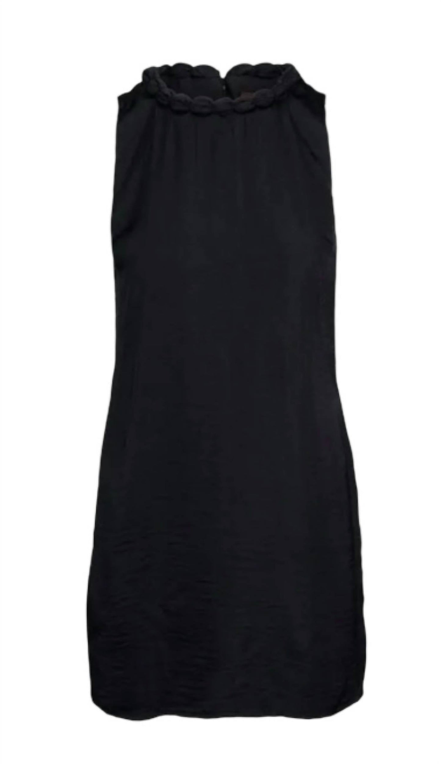 Naked Zebra - Neckline Accent Mini Shift Dress