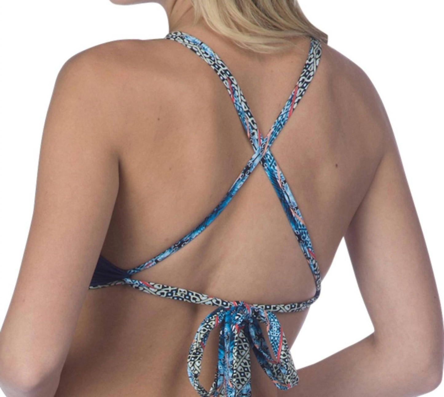 Lucky Brand - Chevron Faux Wrap Bikini Top