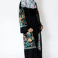 Cardigan feminino bordado MIDI de malha Urban Modesty, preto, tamanho X-G