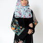 Cardigan feminino bordado MIDI de malha Urban Modesty, preto, tamanho X-G