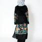 Cardigan feminino bordado MIDI de malha Urban Modesty, preto, tamanho X-G