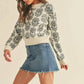 &Merci - Floral Pattern Knit Sweater
