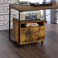 Bob File Cabinet - Weathered Oak / Black