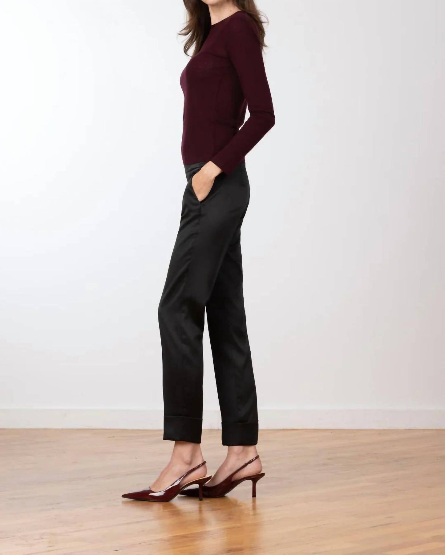 Avenue Montaigne - Ben Liquid Satin Pants