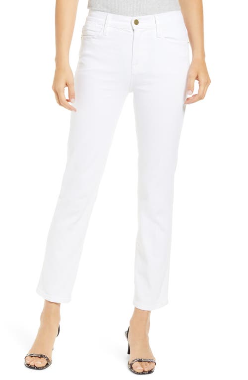 FRAME Le High Ankle Straight Leg Jeans - Blanc