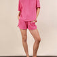 Very J - Oversized Two Tone Double Knit Top & Shorts