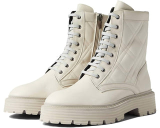 La Canadienne - Women's Yasmine Quilted Leather Lace Up Boots