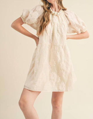 &amp;Merci - Vestido curto babydoll Teagan com mangas bufantes
