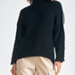 Elan - Whipstitch Sleeve High Neck Sweater