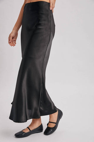 Bluivy - Women's Satin Midi Skirt