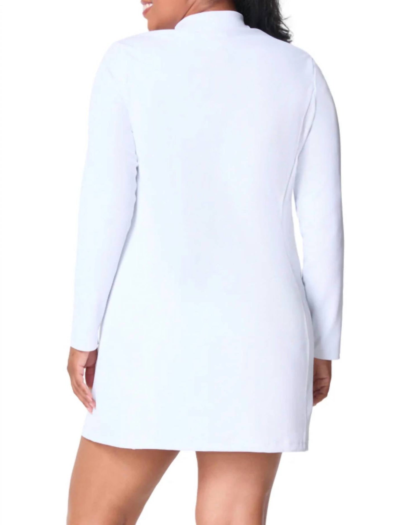 Spanx - Contour Rib Long Sleeve Zip Front Dress