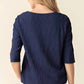 Habitat - Cascade Cotton Elbow Sleeve Top