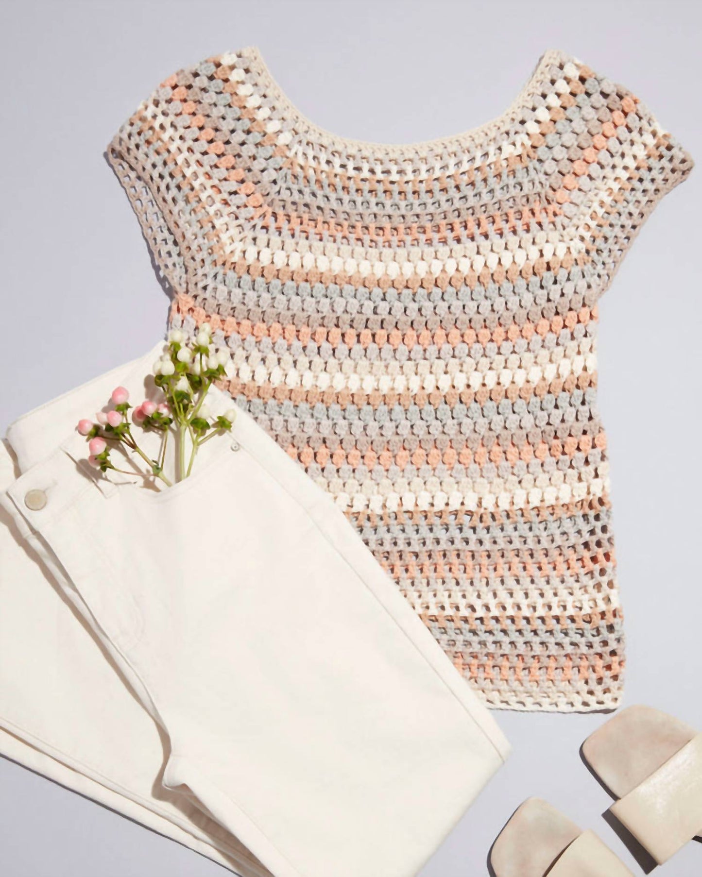 Charlie B - Raglan Crochet Cap Sleeve Top