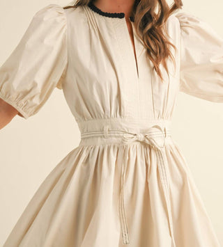 Klesis - Vestido curto creme noir