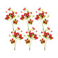Red floral and bud spray (set of 6)