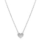 14k White Gold Polished Mini Heart Necklace