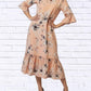Diva Usa - Floral Ruffle Hem Midi Dress