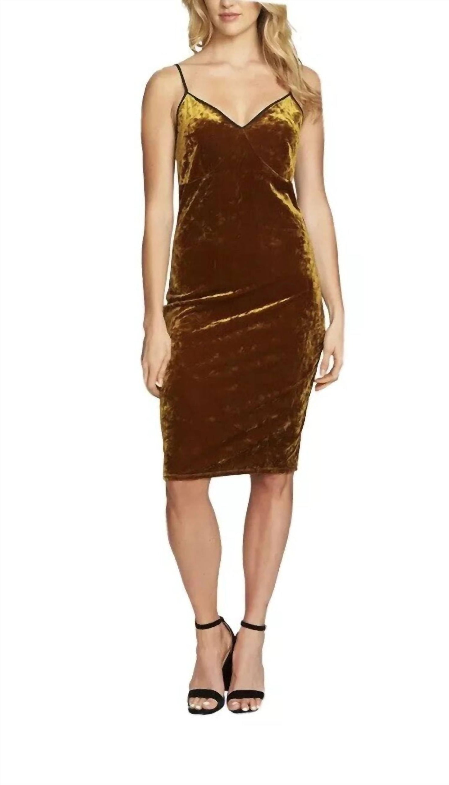 1.State - Velvet Slip Strap Dress