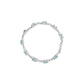 .925 Sterling Silver 7x7 mm Cushion Cut Blue Topaz and 1/20 cttw Round Cut Diamond Fashion Tennis Bracelet (I-J Color, I1-I2 Clarity) - 7"