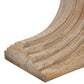16.3x12.2x22.6 Modern Sculptural Arched Side Table with Faux Travertine Finish
