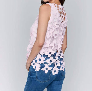 Charlie B - Blusa sem mangas de crochê floral