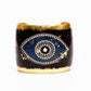 Avenue Chic - Women's Gold Leaf Evil Eye Cuff
