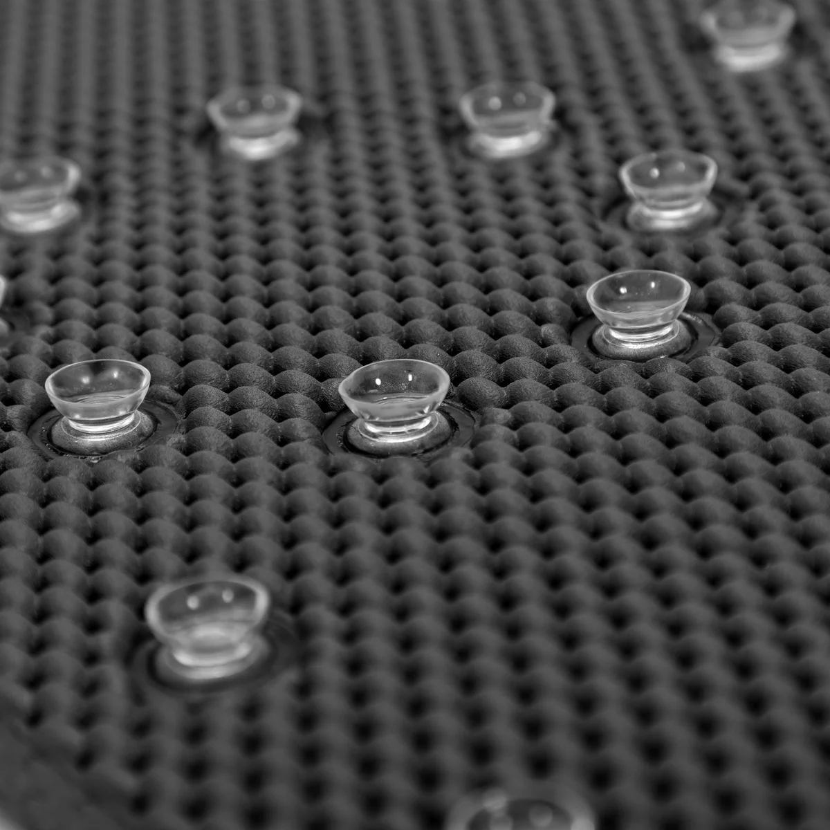 Tapete de banho de espuma dupla antiderrapante de 36 pol. x 17 pol. com 58 ventosas - 3 cores