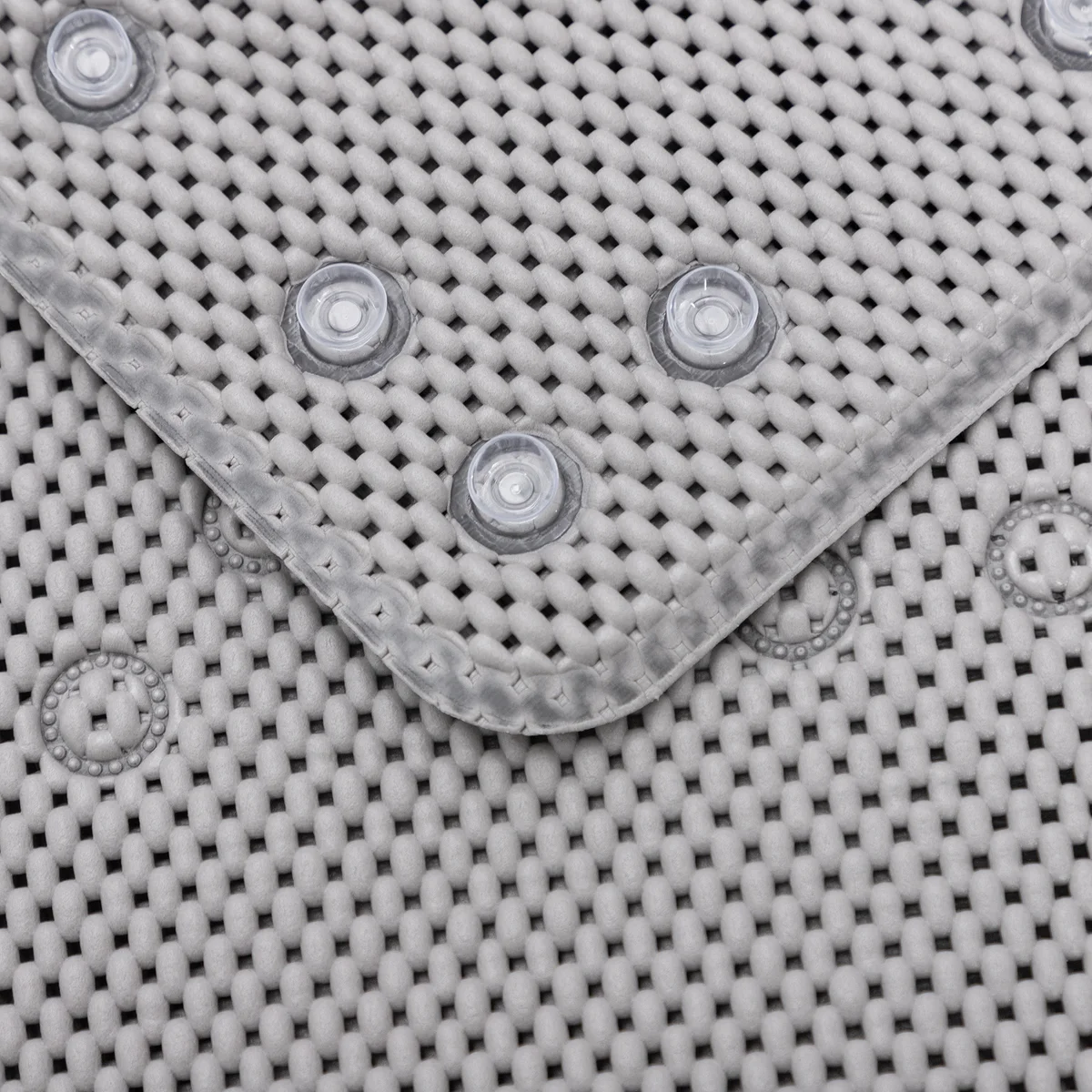 Tapete de banho de espuma dupla antiderrapante de 36 pol. x 17 pol. com 58 ventosas - 3 cores