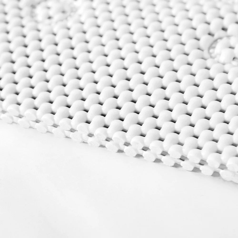 Tapete de banho de espuma dupla antiderrapante de 36 pol. x 17 pol. com 58 ventosas - 3 cores