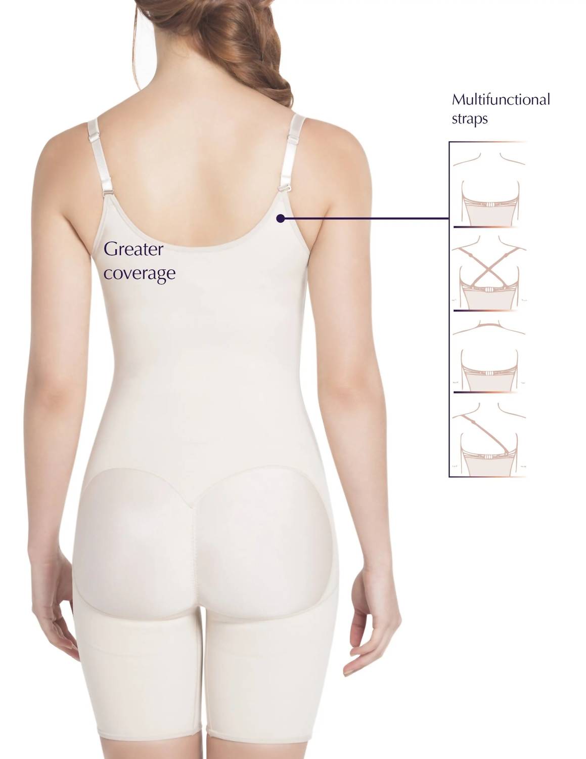 Siluets - Slimming Braless Mid-thigh Body Shaper With Latex