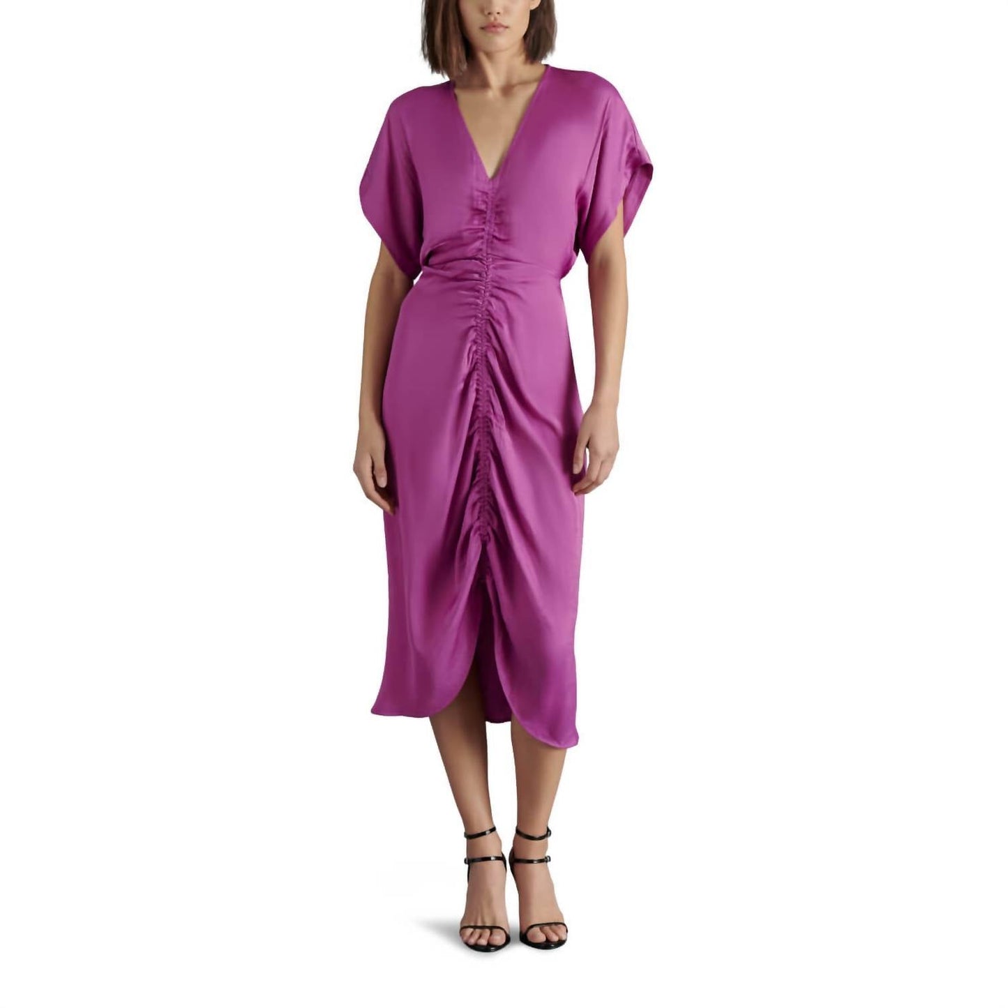 Steve Madden - Aimee Ruched Front Midi Dress