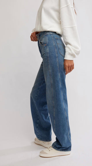 Free People - Calça jeans reta Aster