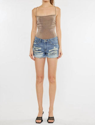 Kancan - Shorts Boyfriend Gizelle de cintura média